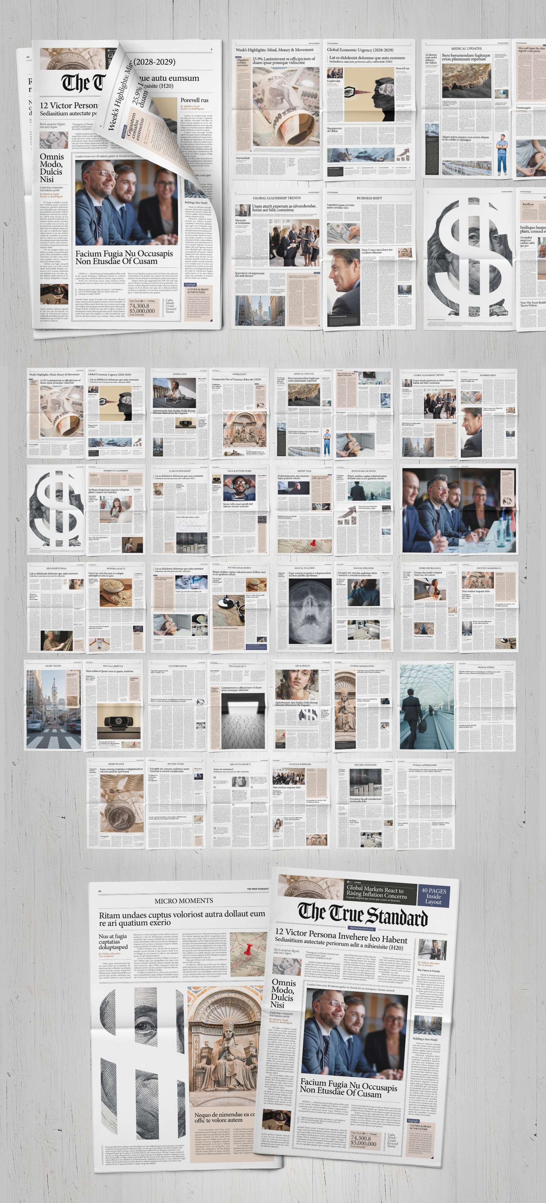 Newspaper Template (Edition II) — full layout preview