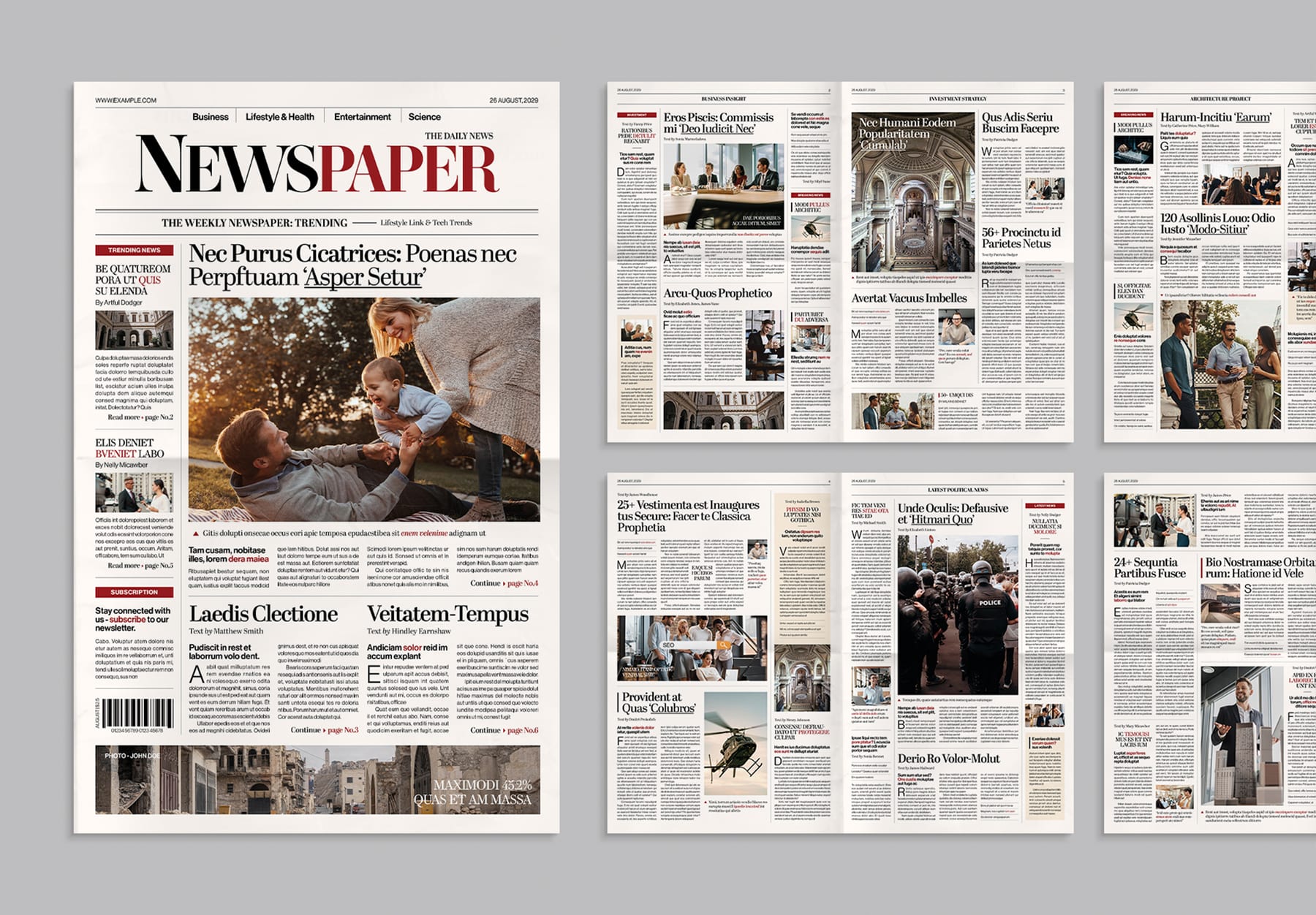 Classic Newspaper Template (Edition II) — newspaper template preview
