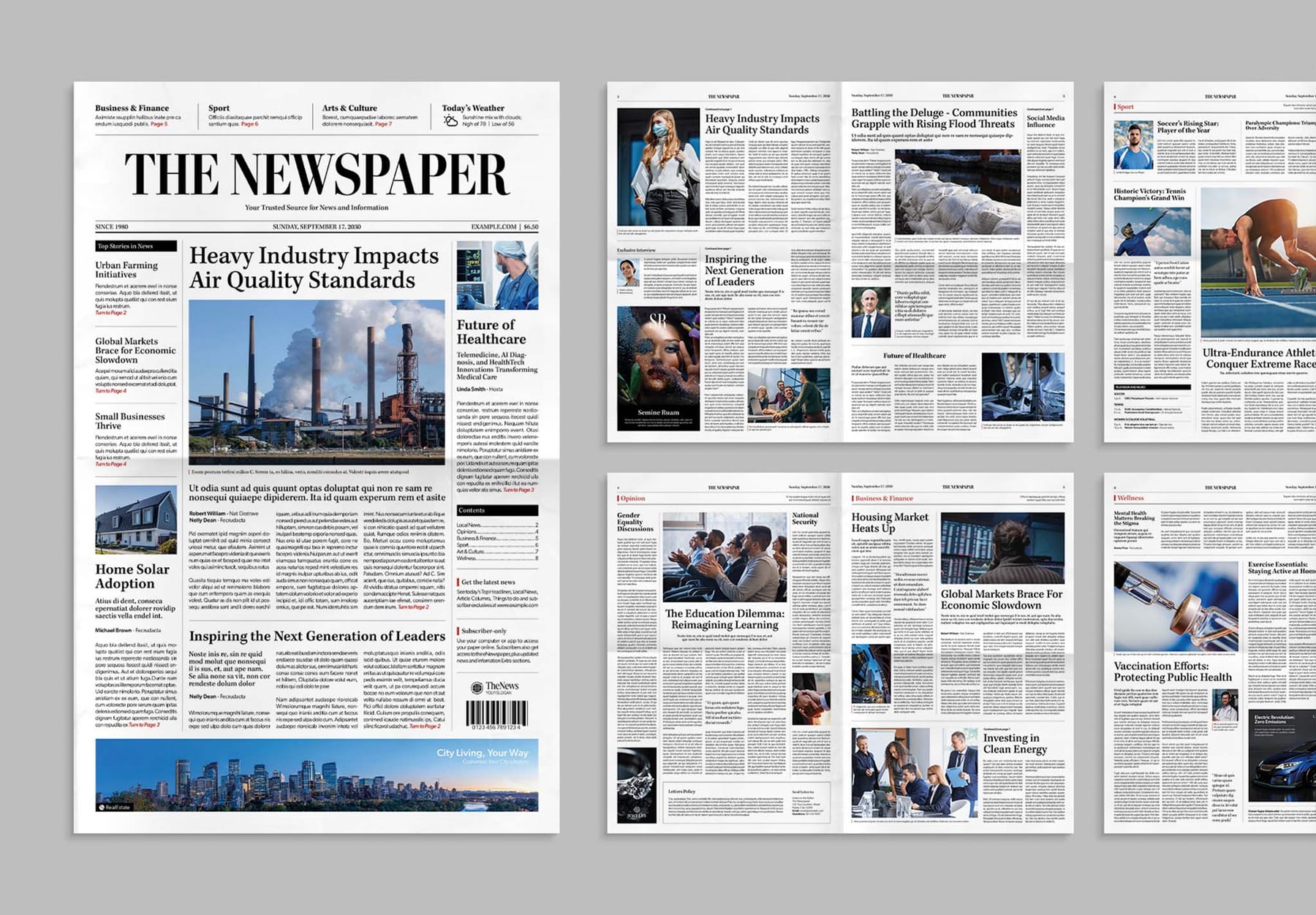Classic Newspaper Template (Edition III) — newspaper template preview