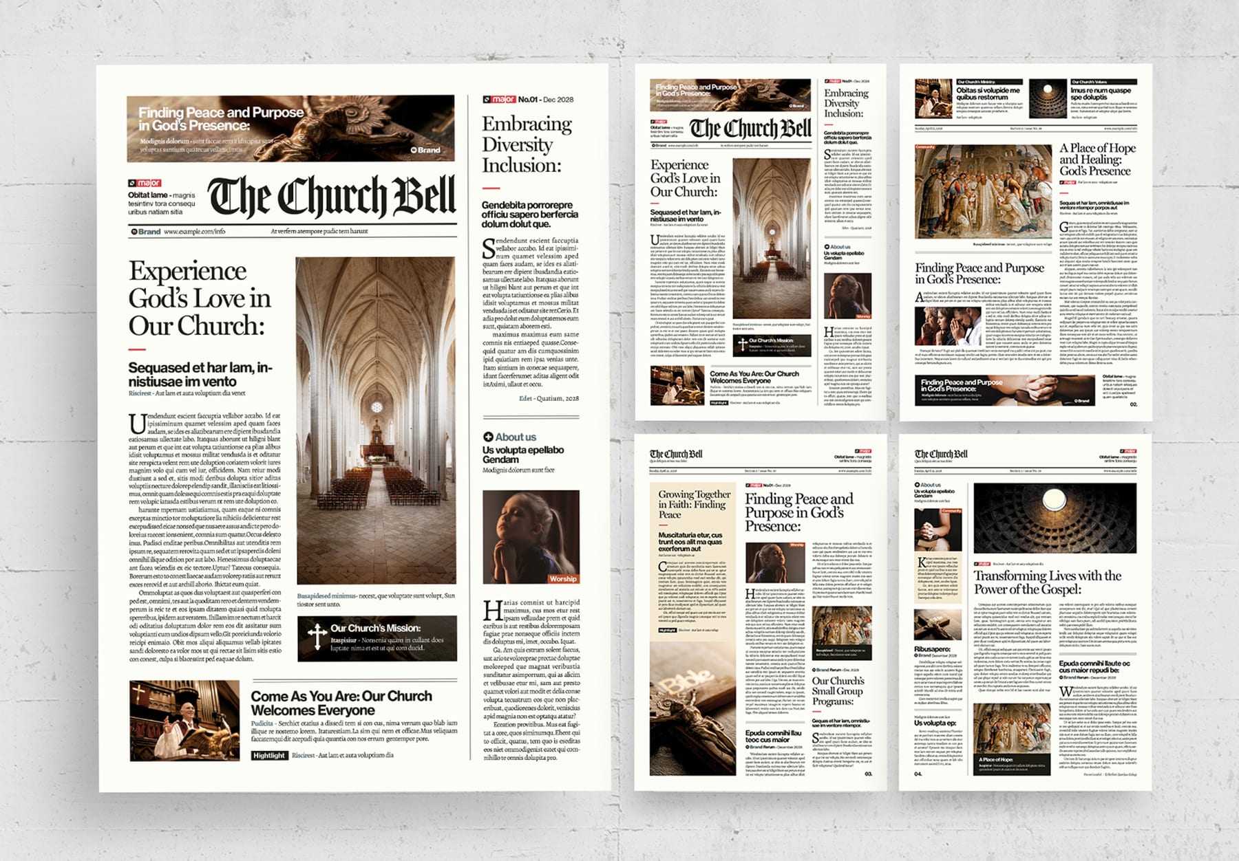 Newspaper Newsletter Layout — newspaper template preview