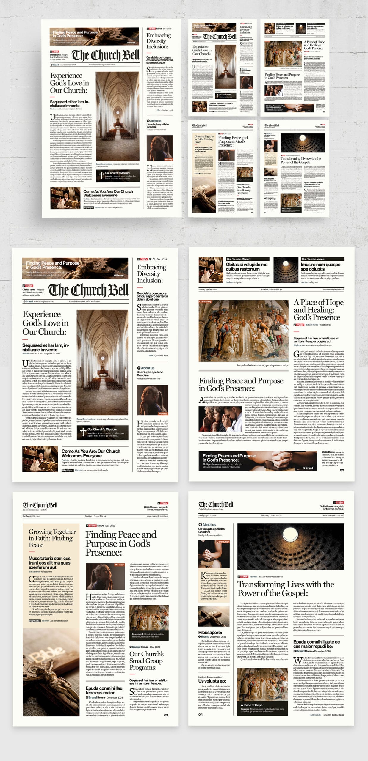 Newspaper Newsletter Layout — full layout preview