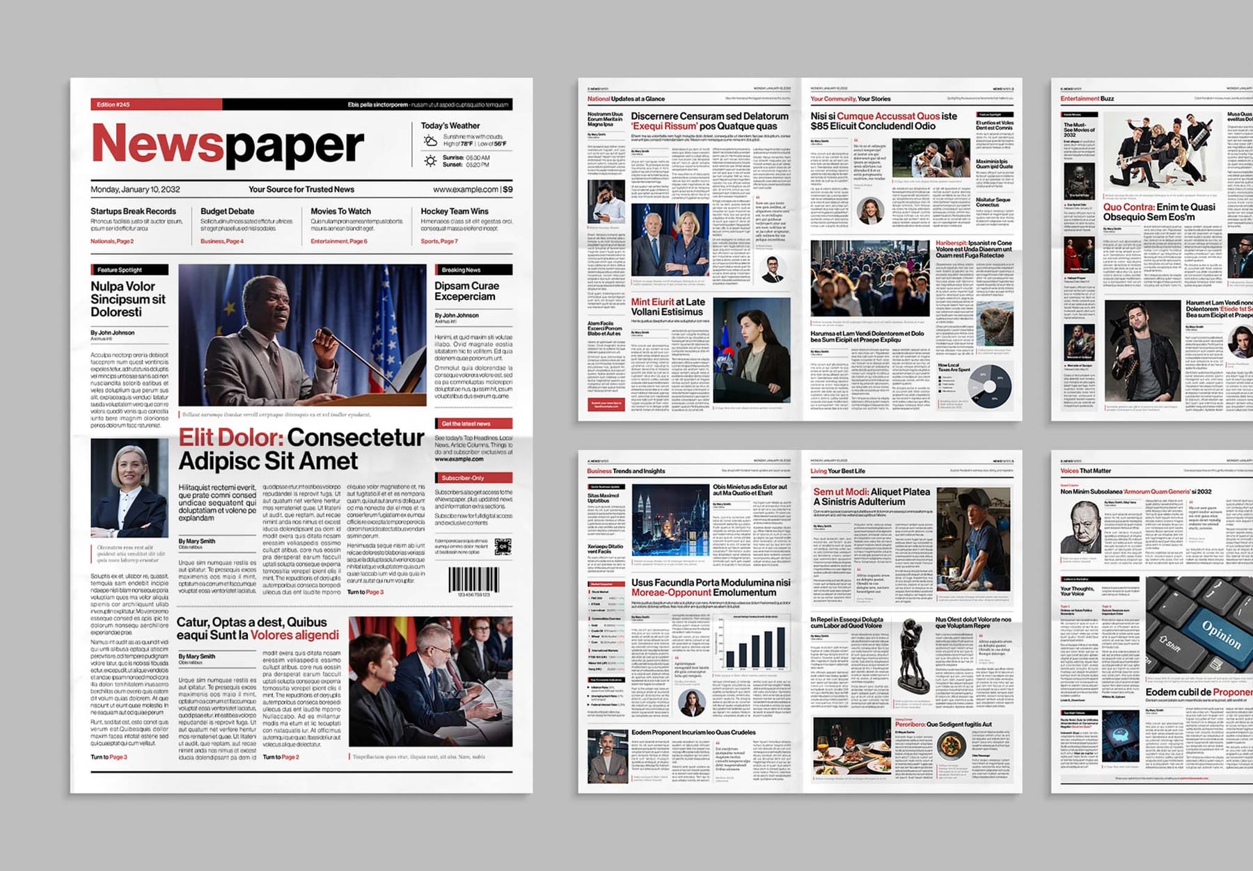 Newspaper — newspaper template preview