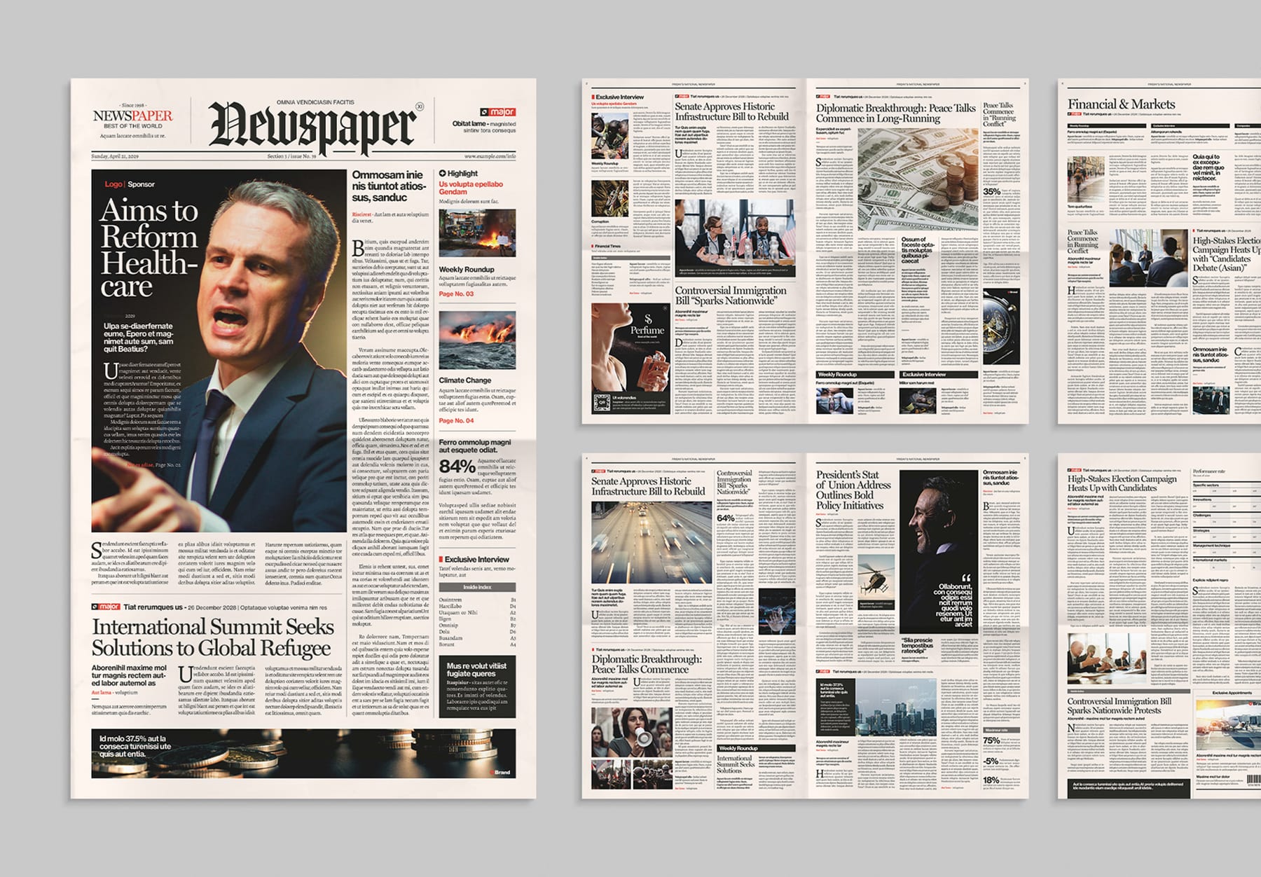 Newspaper Template (Edition I) — newspaper template preview