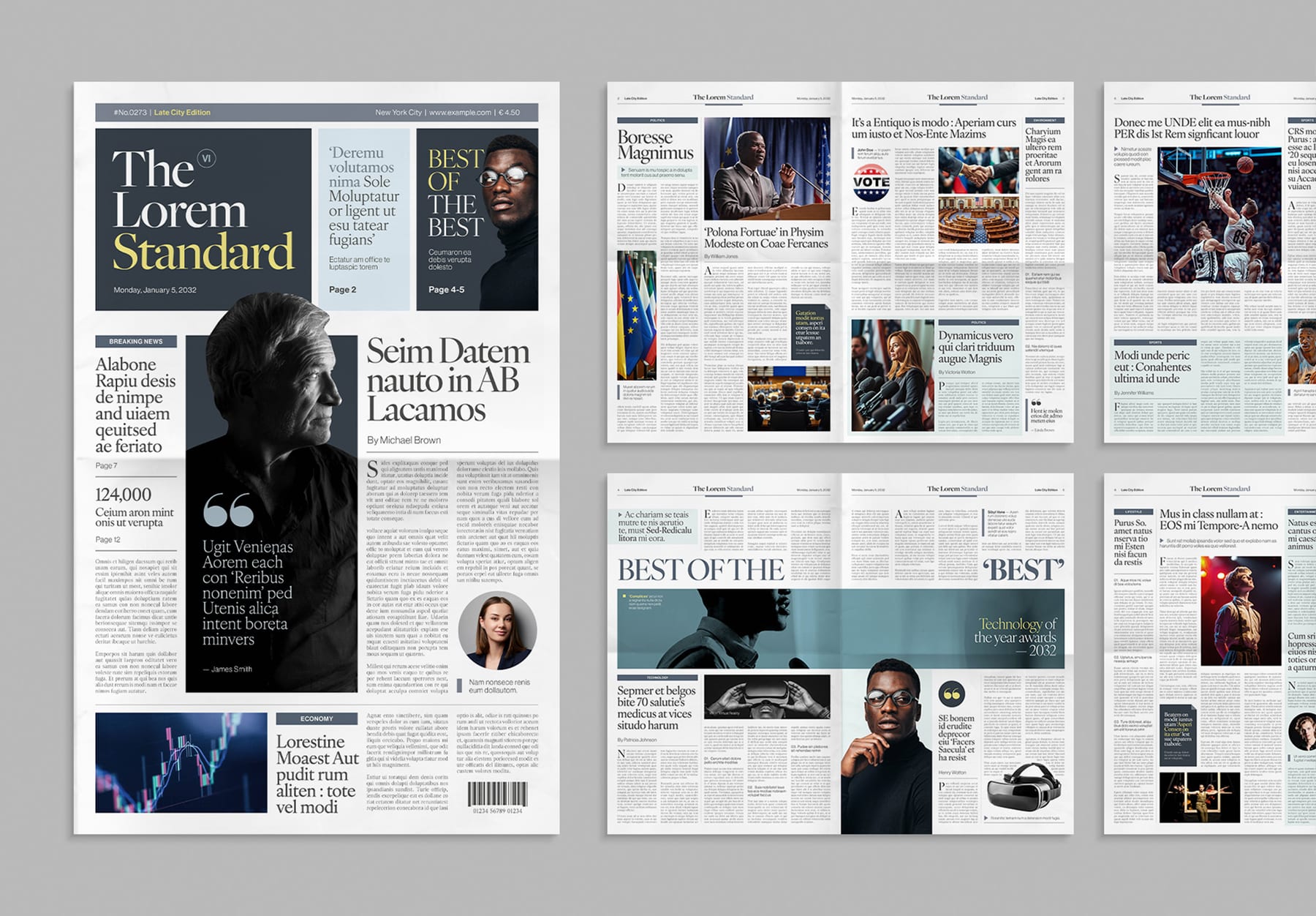 Newspaper Template (Edition III) — newspaper template preview