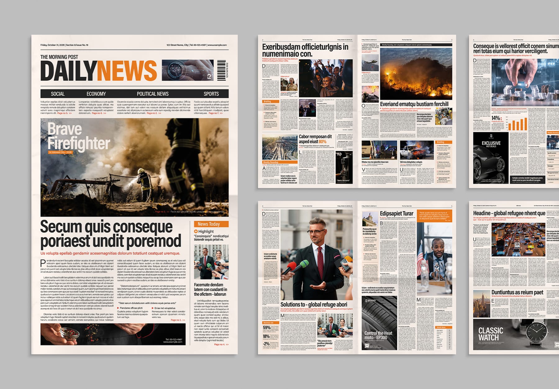 Tabloid Newspaper Template — newspaper template preview