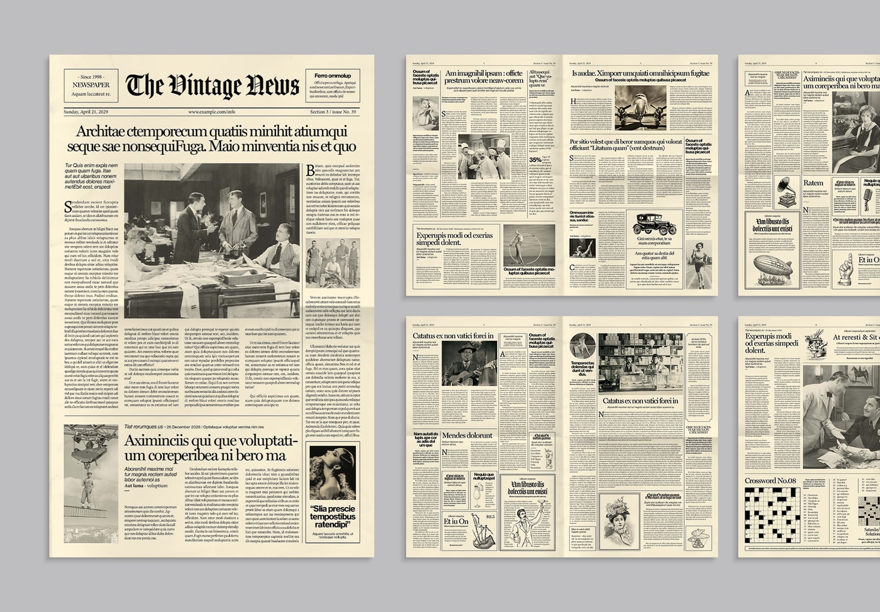 Vintage Newspaper Template — newspaper template preview